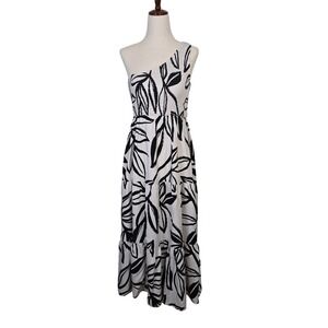 abel the label one shoulder dress Anthropologie Abel The Label one-shoulder tiered maxi dress Size Small